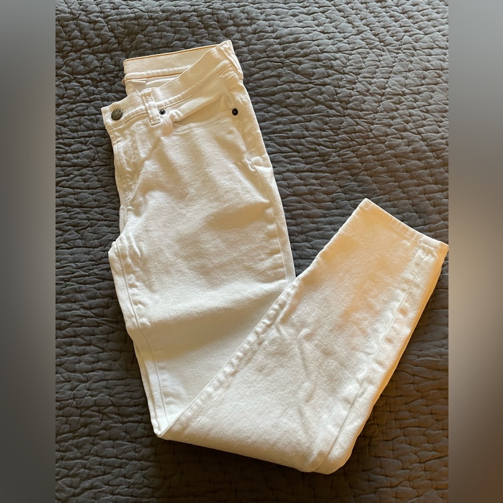 J. Crew Low-rise white straight leg jean